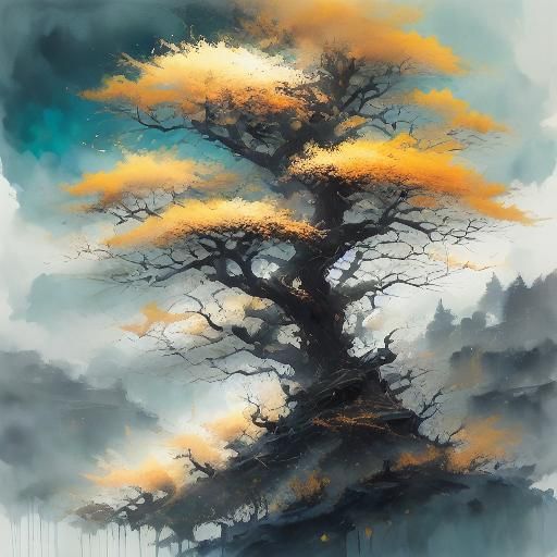 Melancholic Sofa Under Supermoon in Digital Watercolor