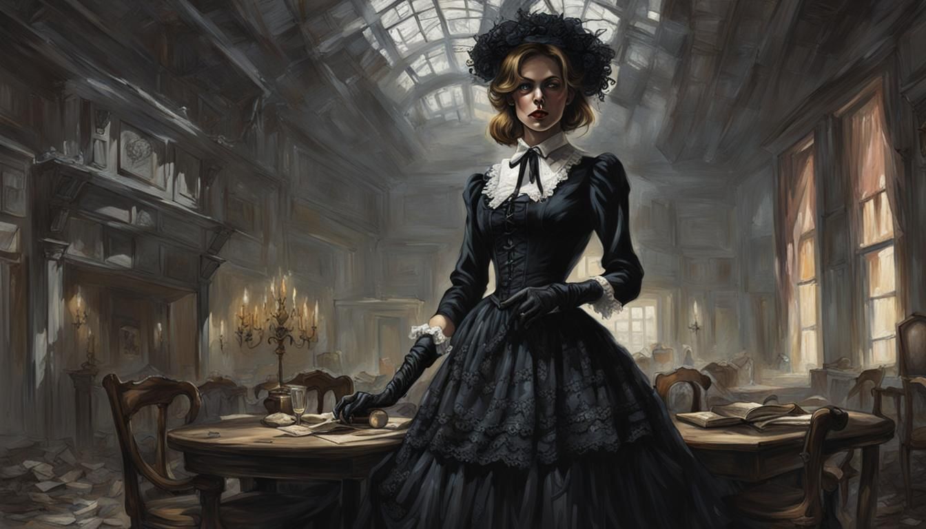 Sinister Maid in Black Lace