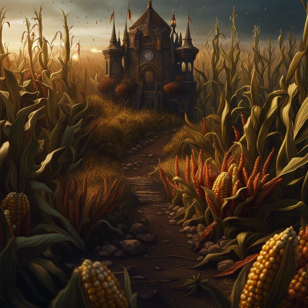Fantastical Matte Painting of a Deep Color Landscape