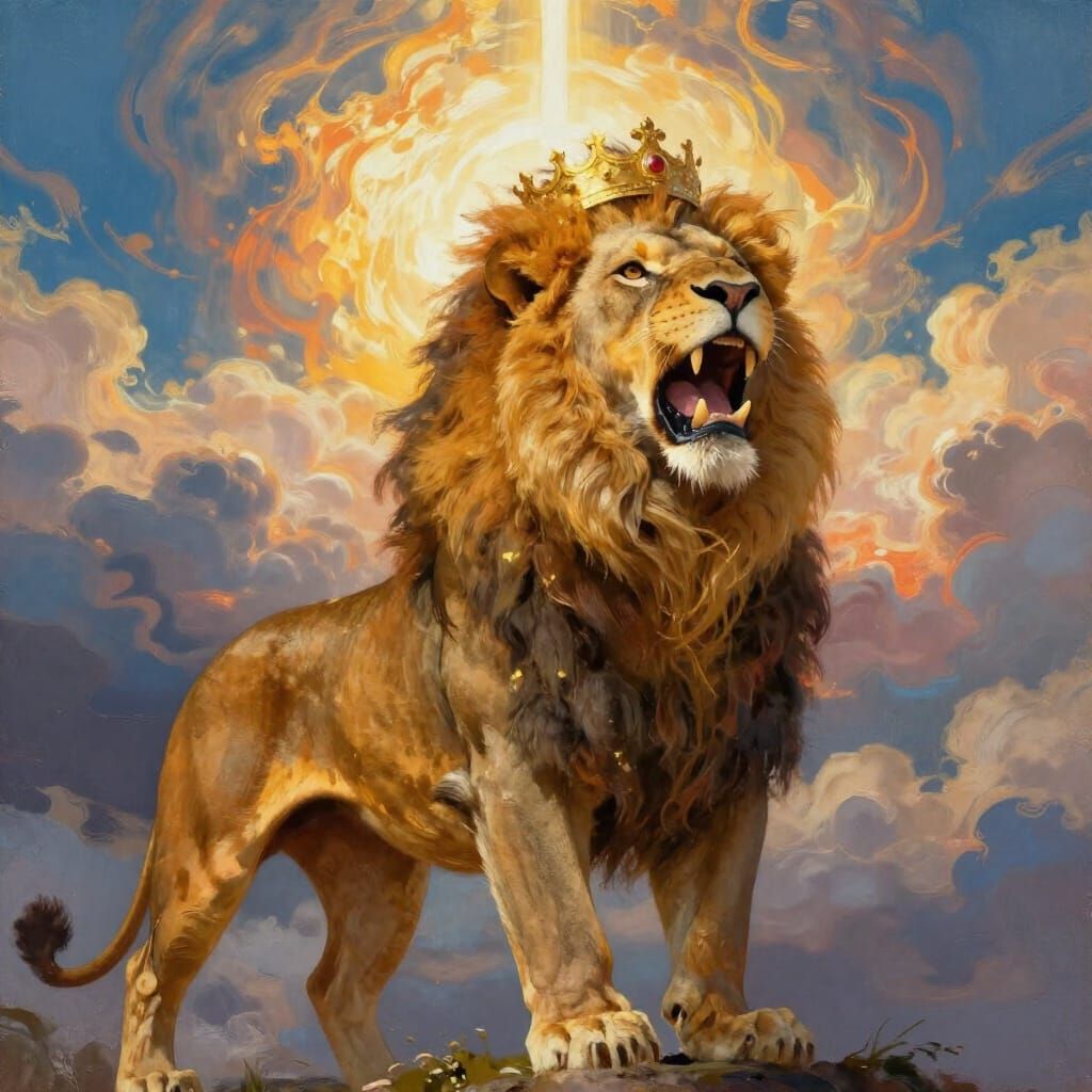 Majestic Lion Symbolizing Alexander the Great