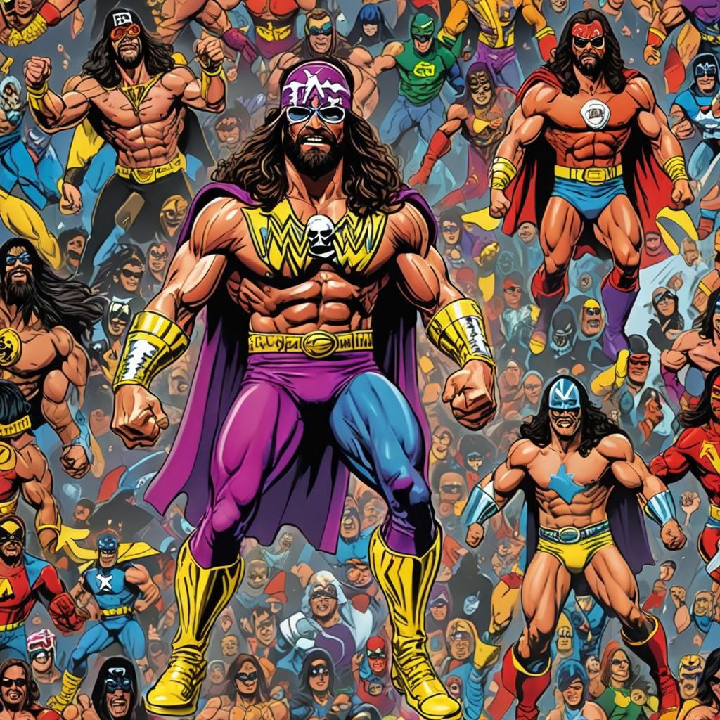 Macho Man Randy Savage as a superhero