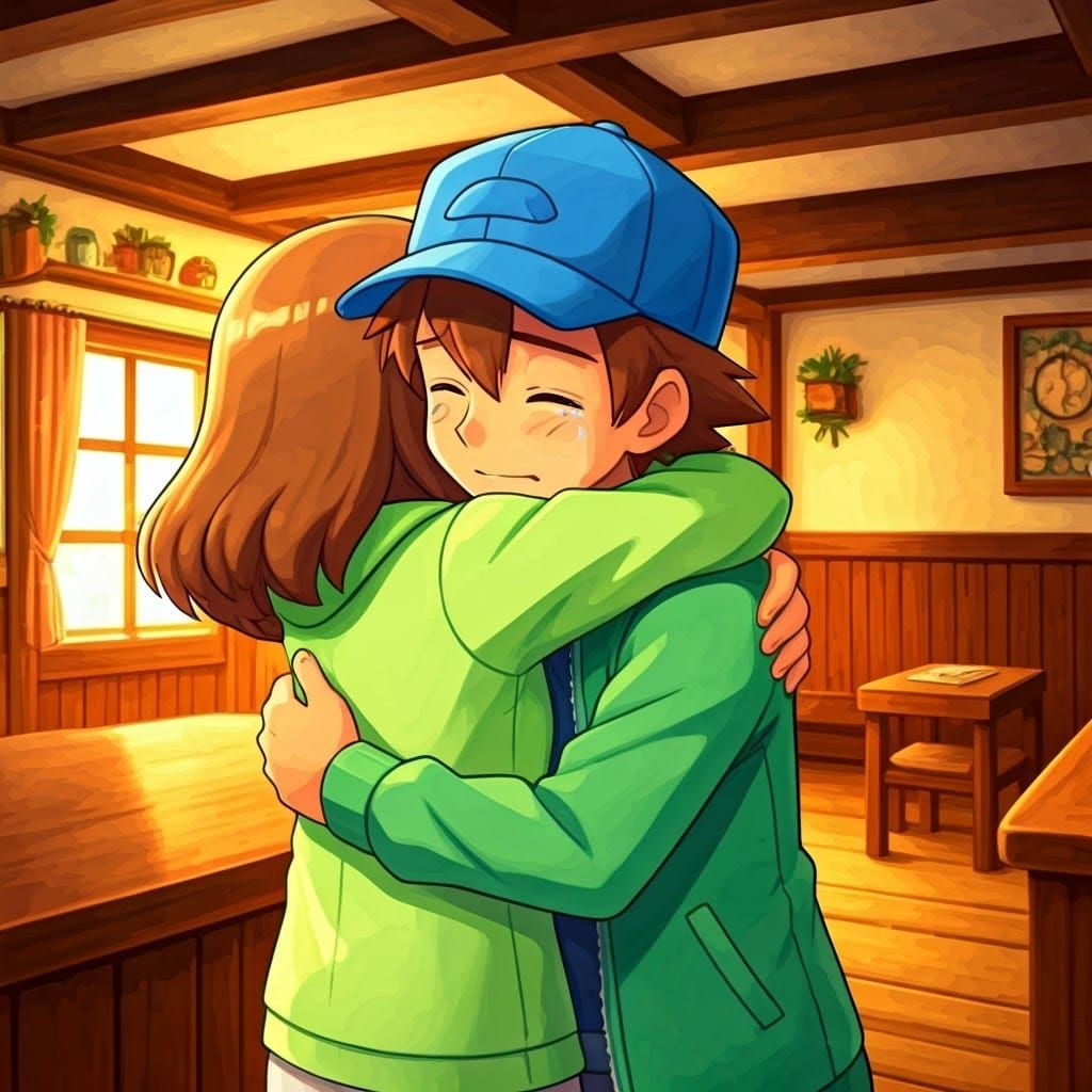 Pokémon Trainer's Heartfelt Thanks: Watercolor Illustration