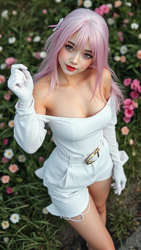 Sakura Haruno as a Stunning High-Fashion Model