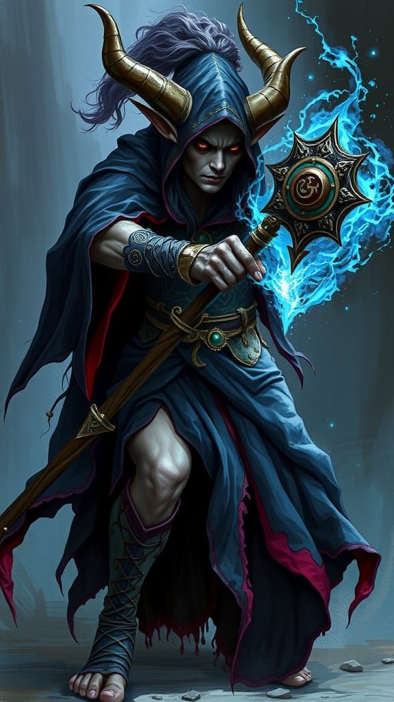 Dark Elf Blood Mage Unleashes Devastating Spell