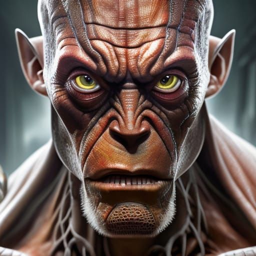 Hyperdetailed Mutant Portrait in Biopunk Style