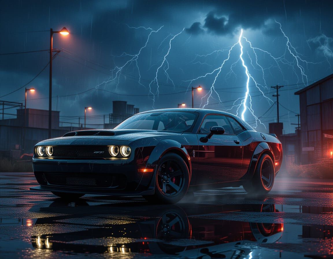Dodge Challenger SRT Demon in Urban Wasteland
