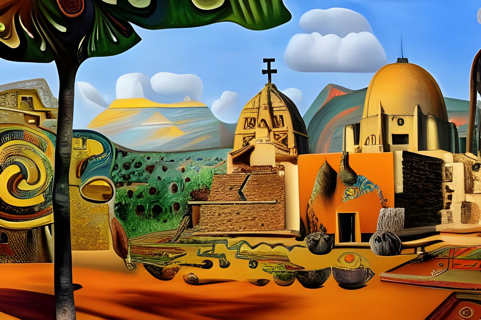Surreal Mayan Civilization Inspired by Salvador Dali