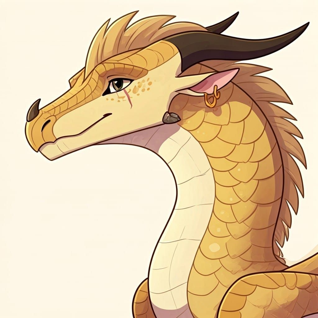 Wiry Sandwing Dragon with Anime-Inspired Charm