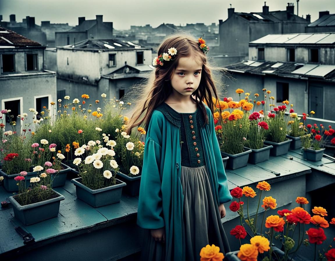 Children's Rooftop Garden, Meticulously Detailed Photo