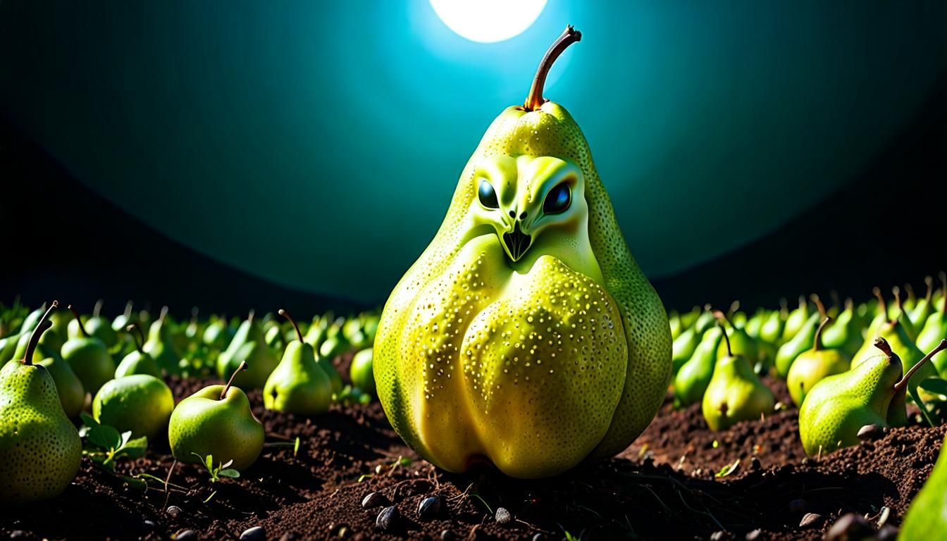 Alien Pear: A DSLR Masterpiece