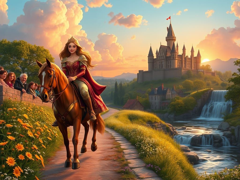 Regal Princess Greets the Village in Grandeur