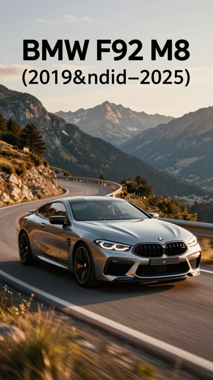 BMW F92 M8 Driving Mountain Road at Golden Hour