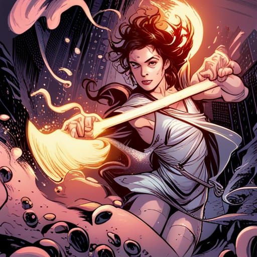 Cleaning with Magic Mop: Comic Book Art