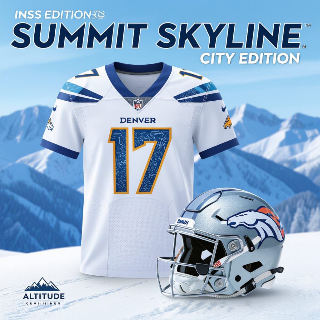 Denver Altitude Football Uniform: Summit Skyline City Editio...