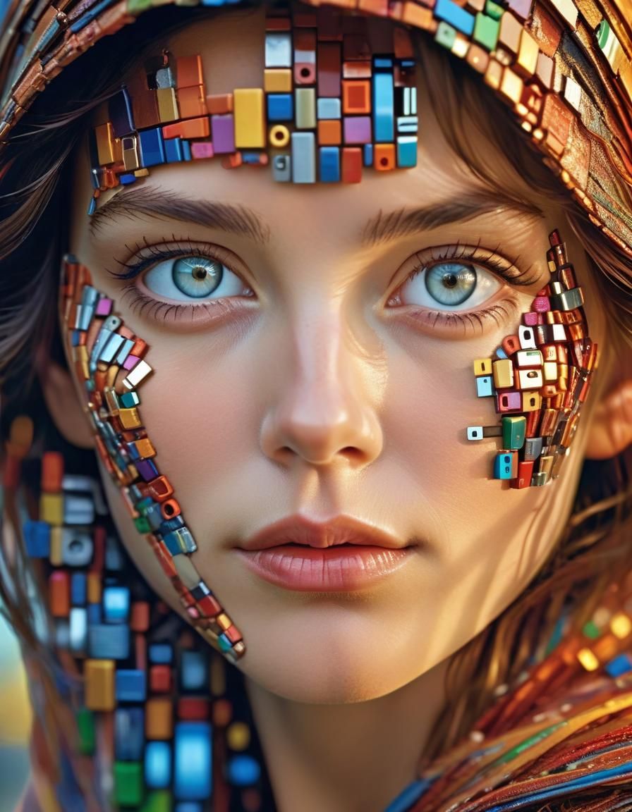 Colorful Landscape Woman: Professional Portrait Photography