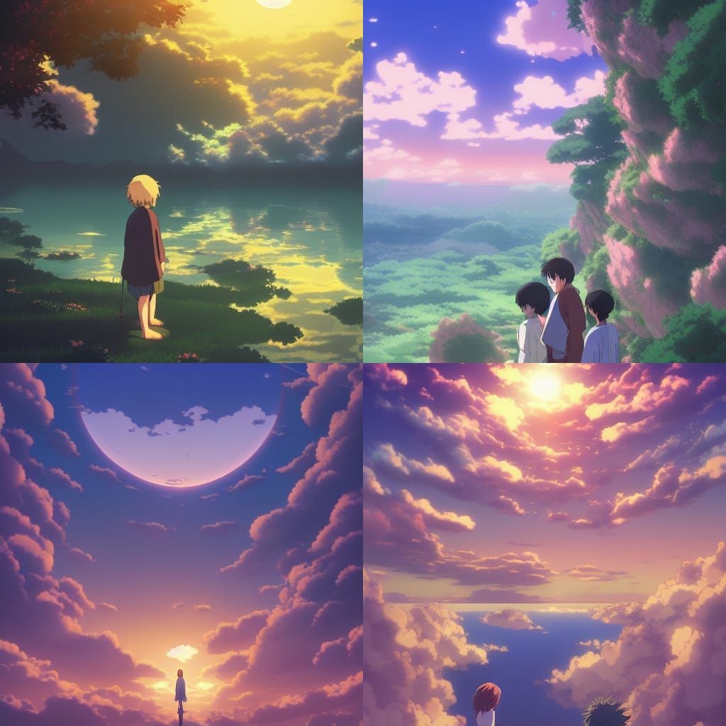 Jesus in Studio Ghibli Anime Style