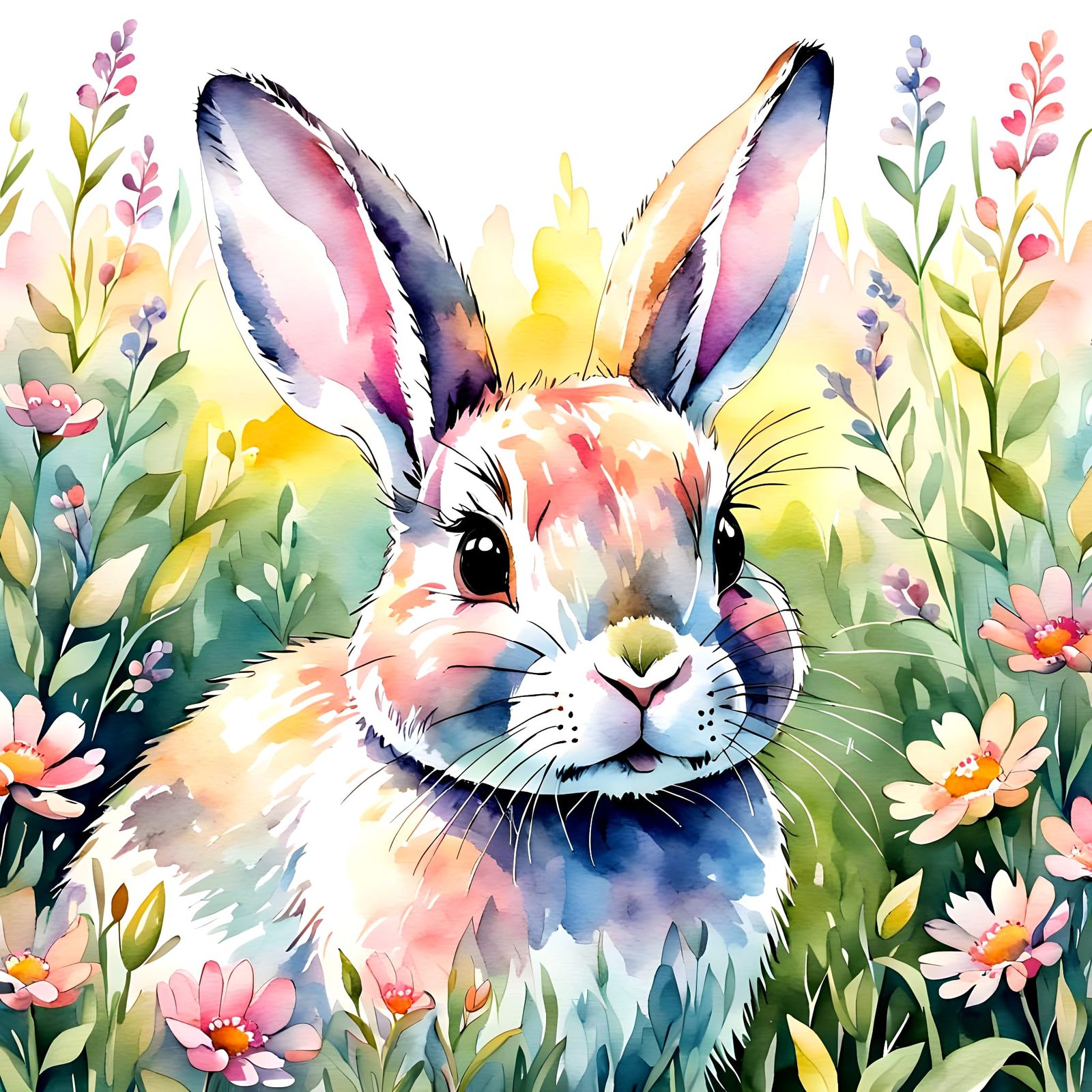 Charming Gingham Bunny in Pastel Pink