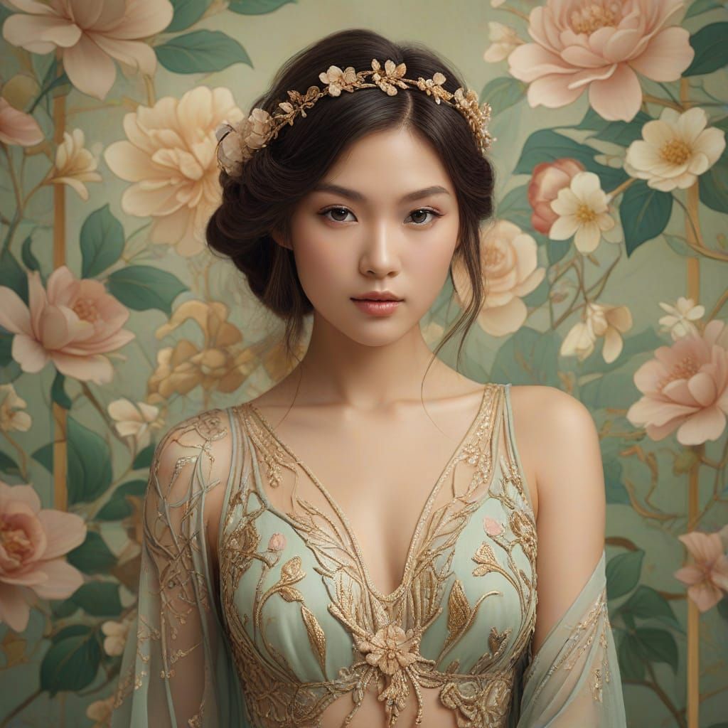 Ethereal Art Nouveau Beauty