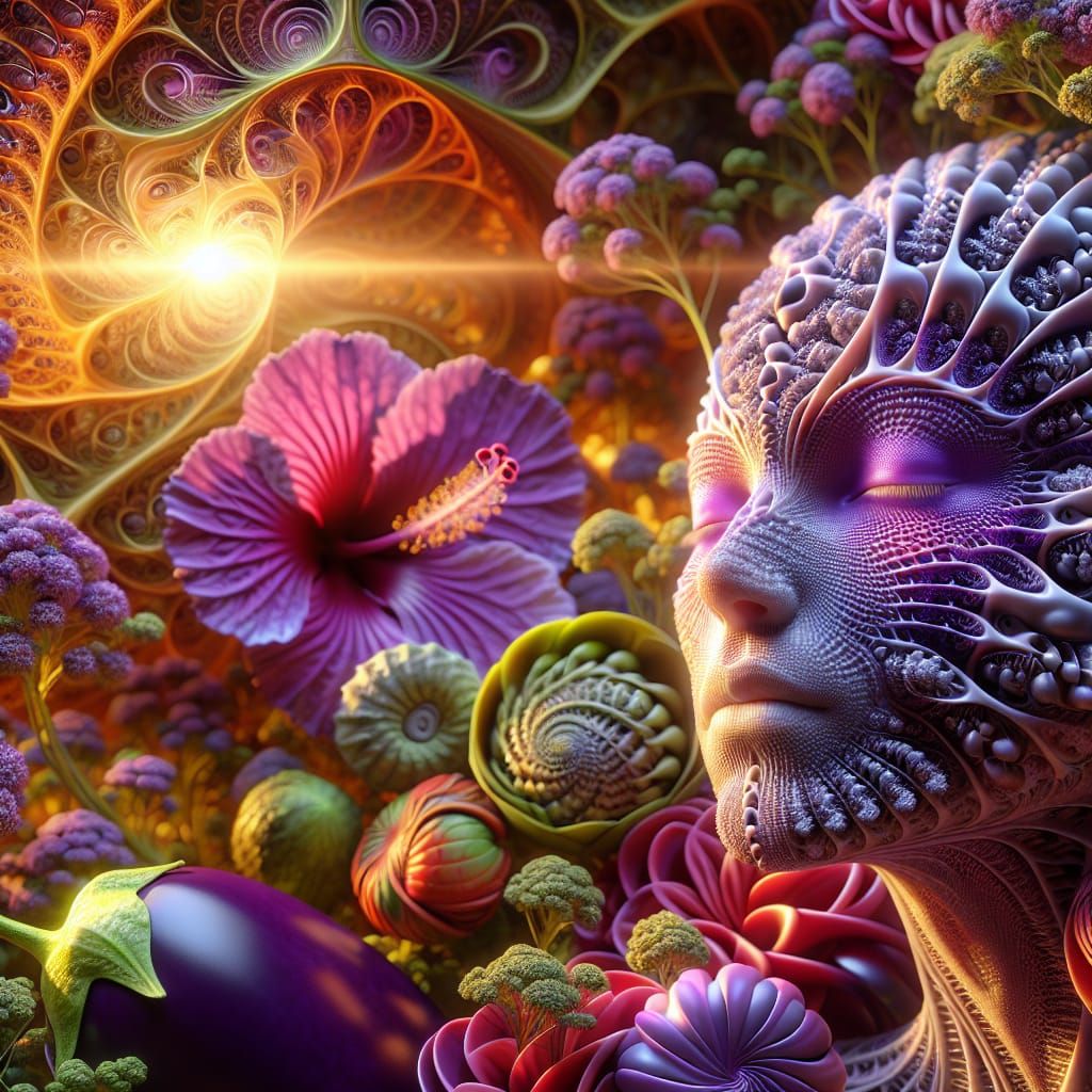 Alien Beauty in a Hibiscus-Orchid Garden