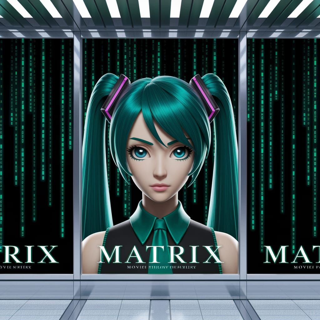 Hatsune Miku Featured in Matrix-Inspired Digital Art