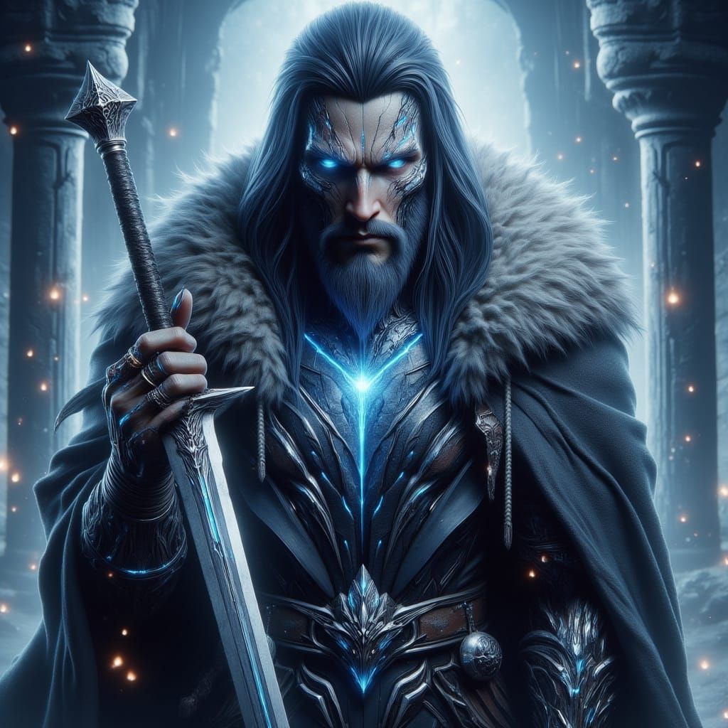 Ethereal Winter Elf in Anime Portrait