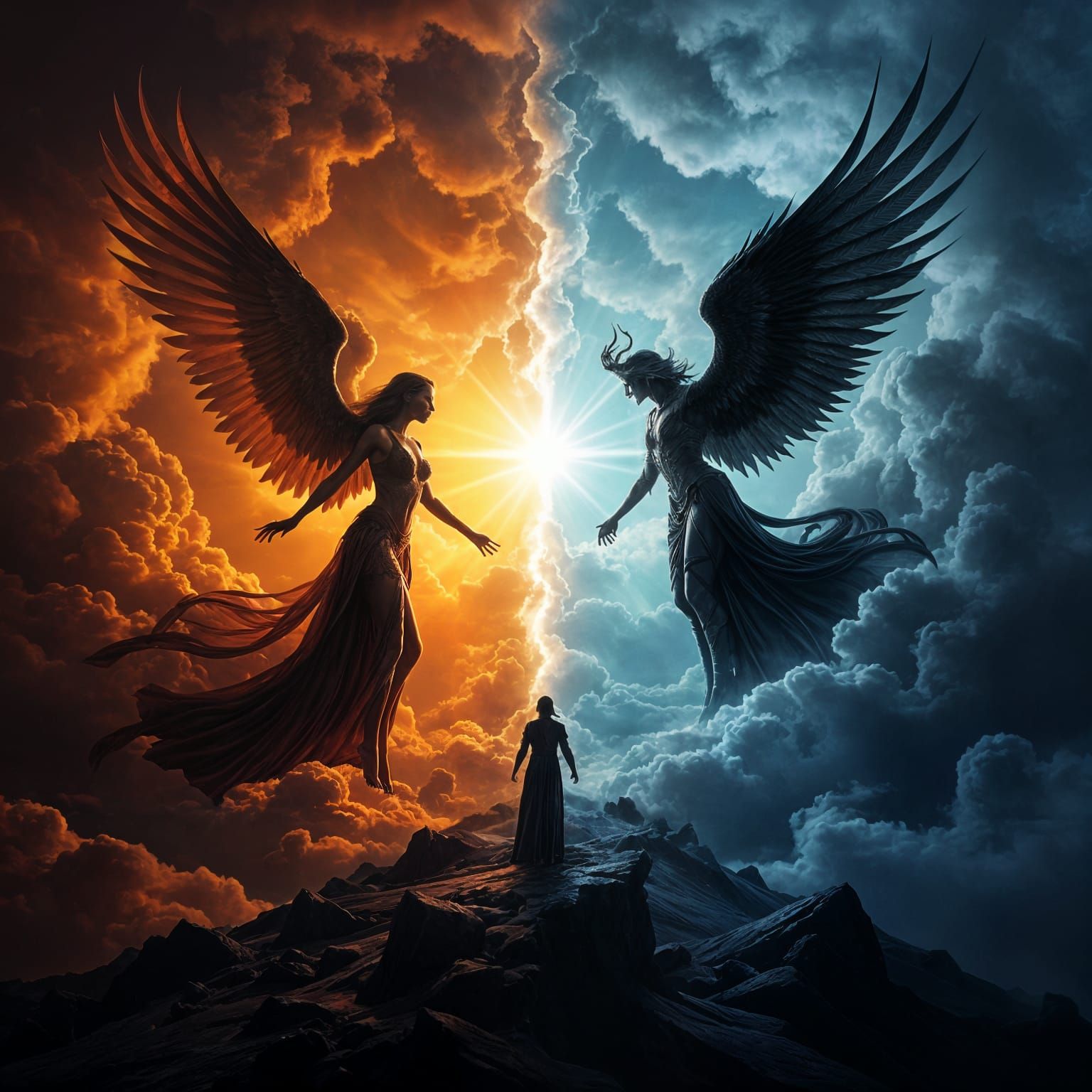 Heaven and Hell: A Juxtaposition of Light and Dark