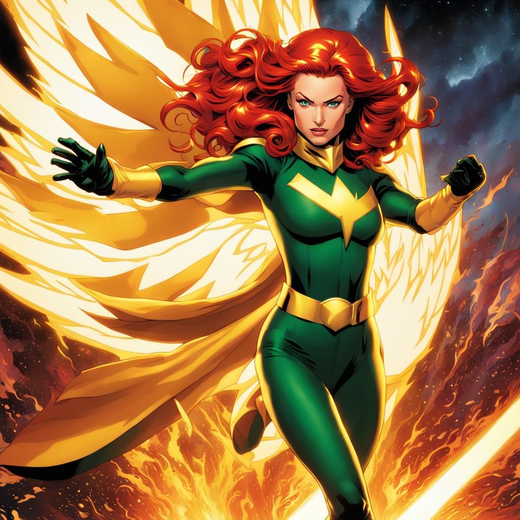 Jean Grey as Phoenix in White Costume