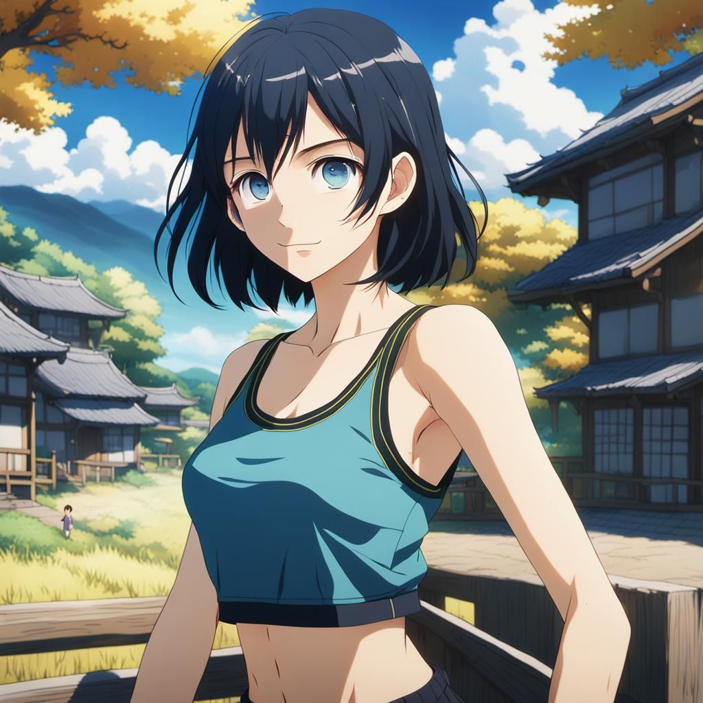 Girl in Summer Landscape, One Piece Style