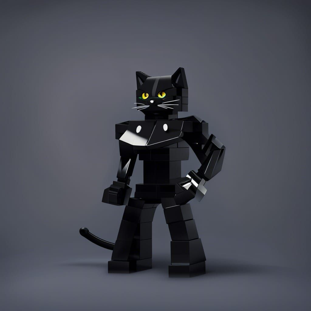 Lego Black Cat Robot