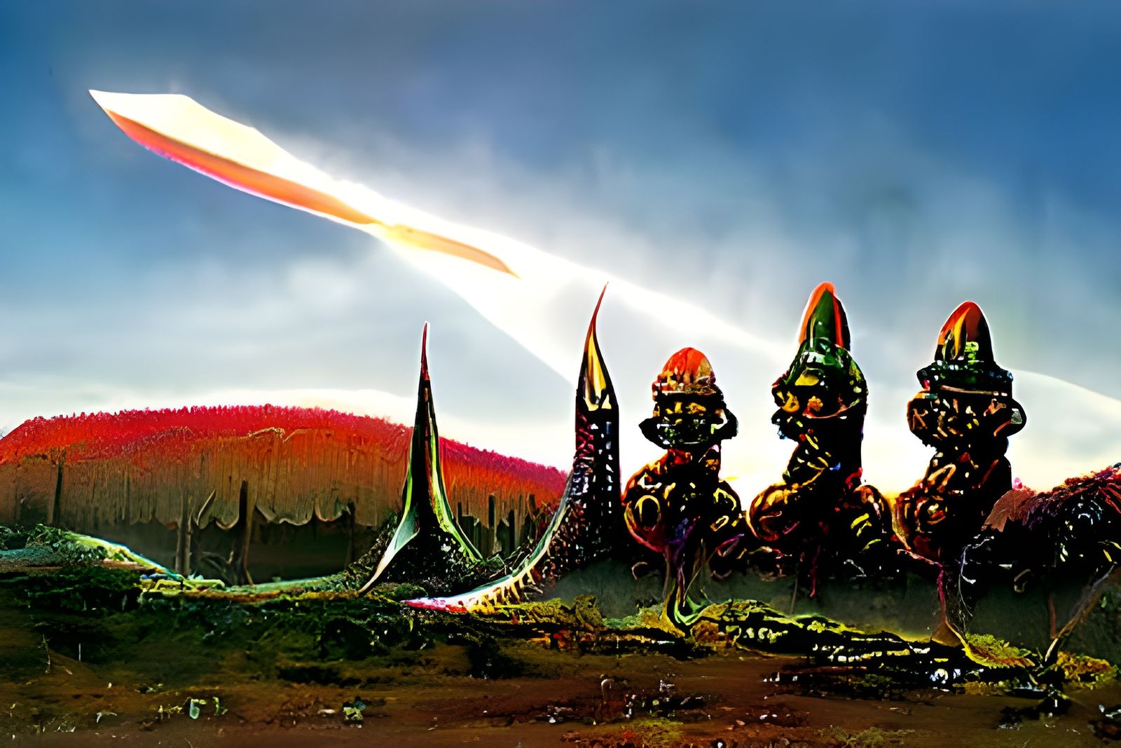 Psychedelic Sci-Fi Goblins of Fire Art