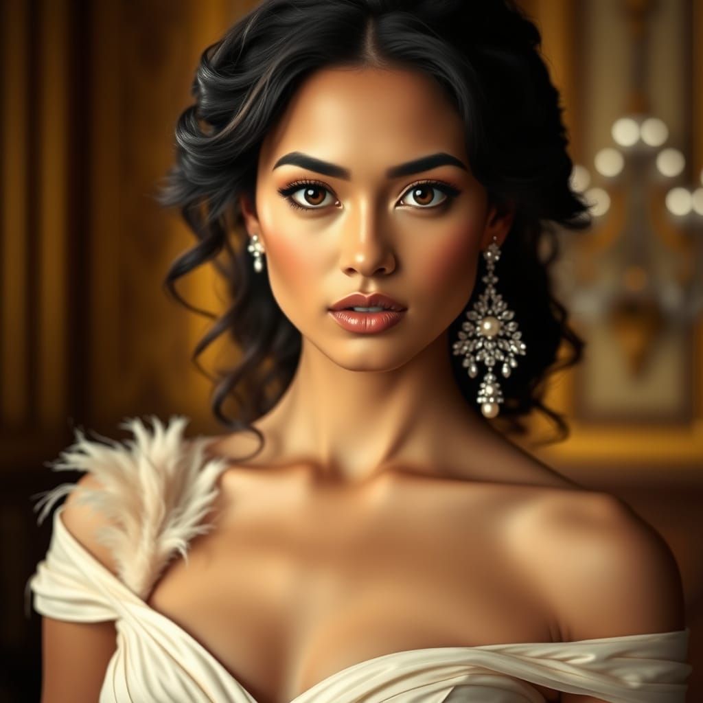 A young woman, likely in her late teens or early twenties, w...