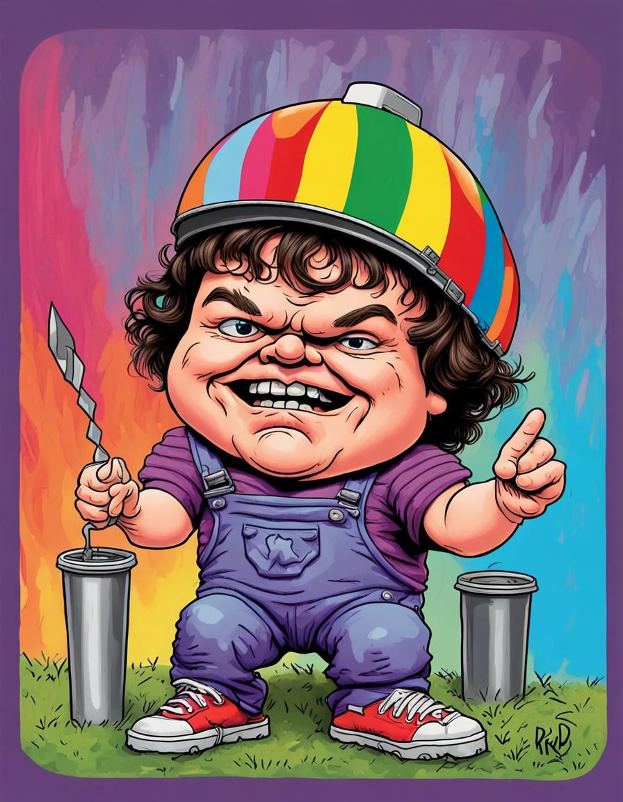 Jack Black as a Grotesque Garbage Pail Kid