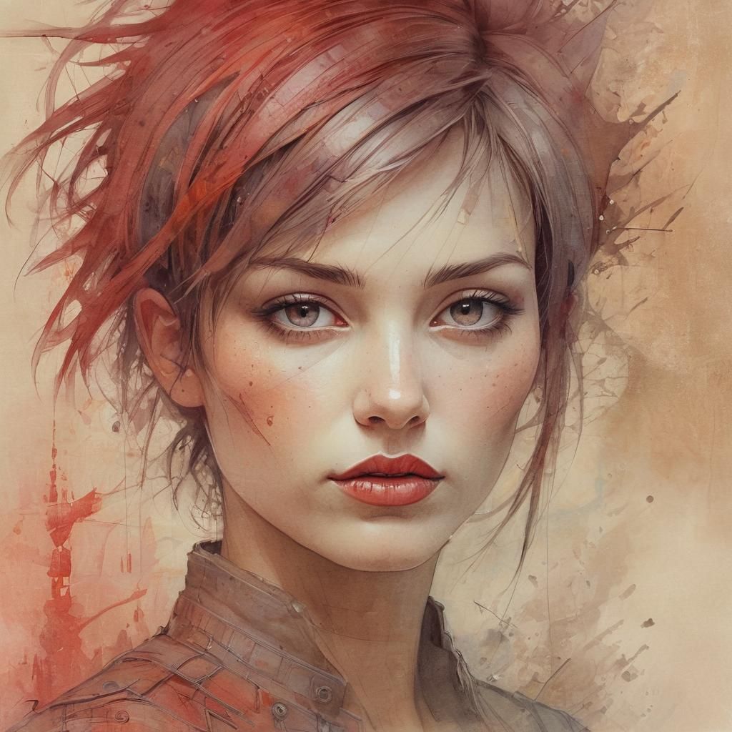 Dreamlike Surreal Portrait in Triadic Colors