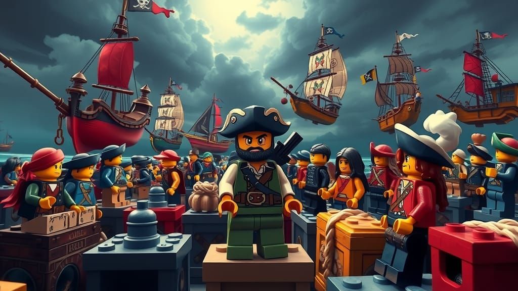 Pirates in Broken Mast Bay Harbor