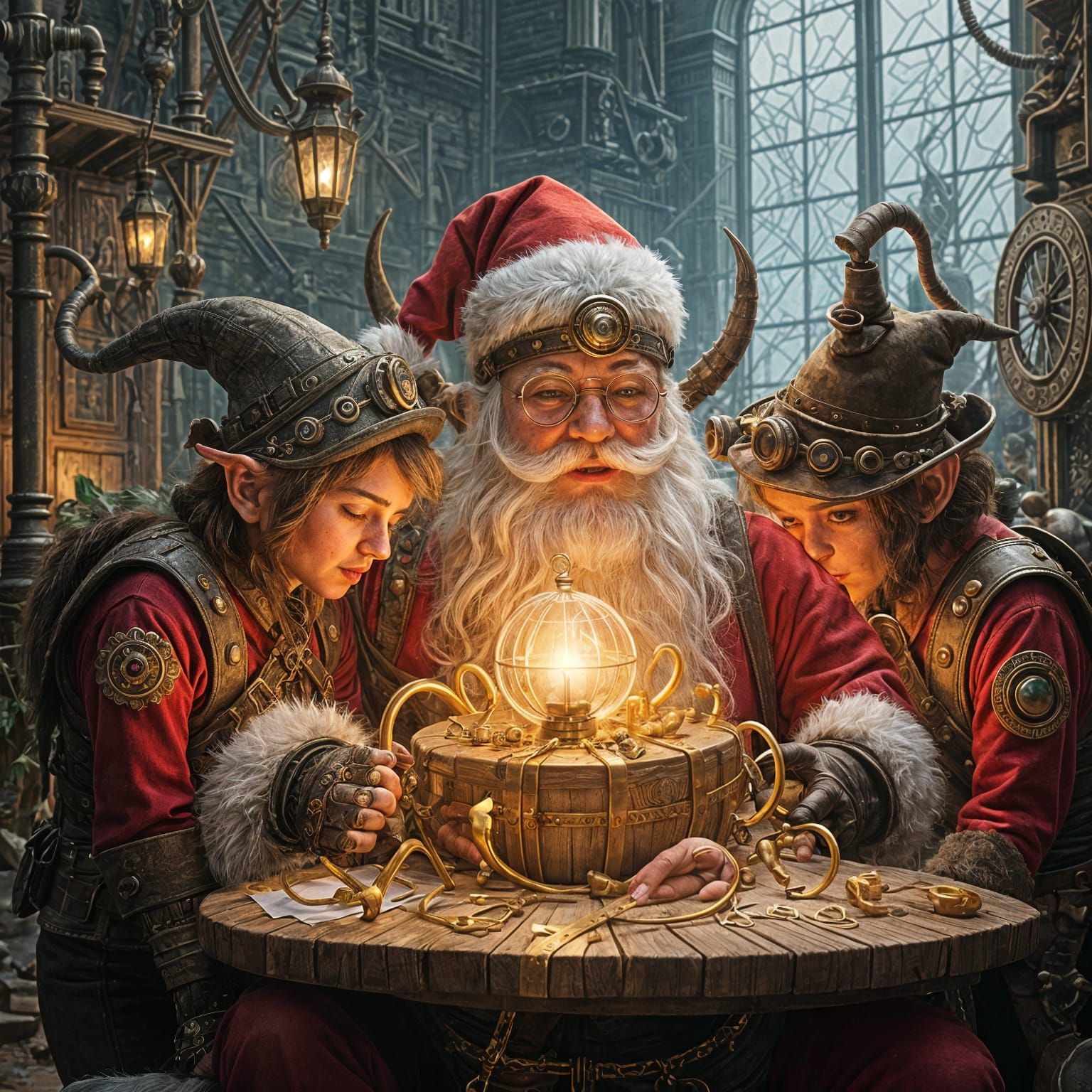 Steampunk Santa's Elves Wrap Wizard of Oz in Intricate Coppe...
