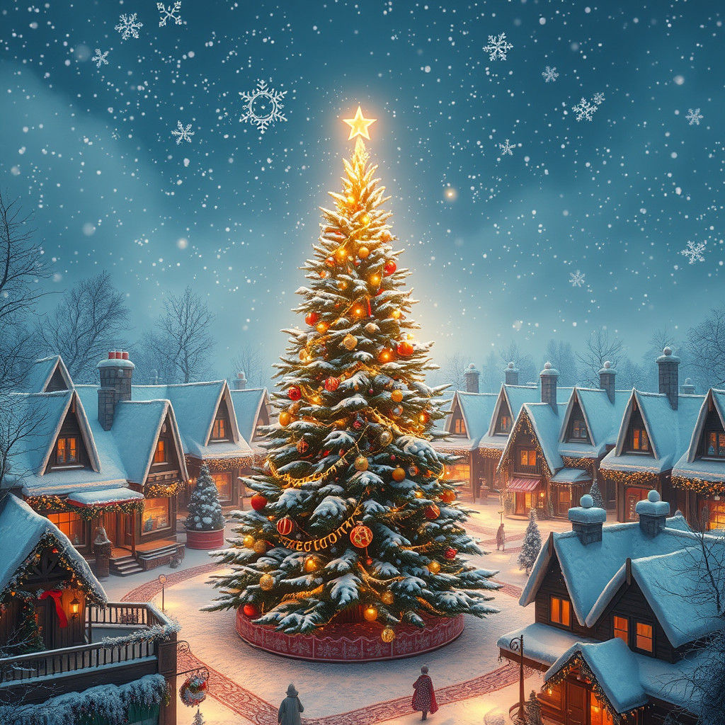 Magical Christmas Wonderland Scene in 8k Resolution