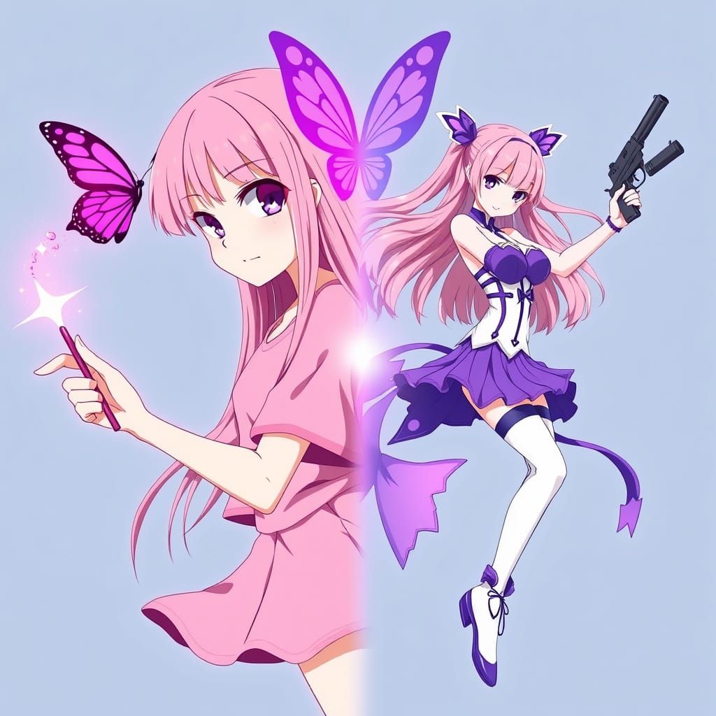 Anime Hero Transformed into Villain by Magical Butterfly