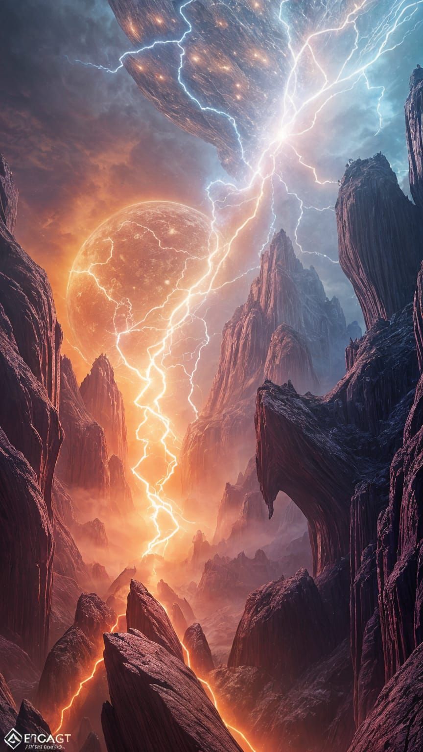 Fantastical Cosmic Splash Screen in Vibrant Colors