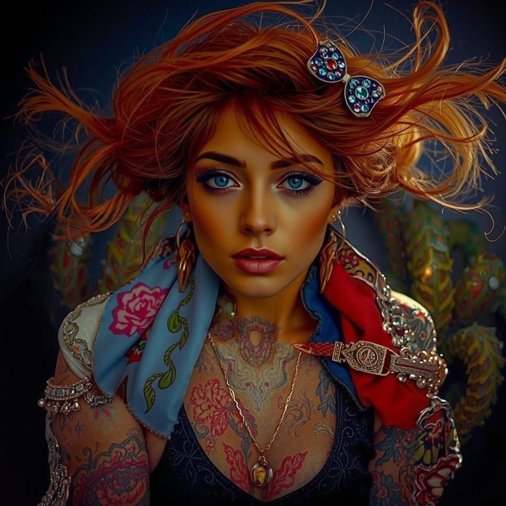 Ruggedly Beautiful Woman Embodies Rough Glamour