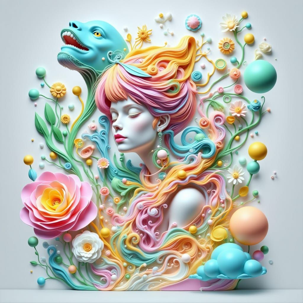 3D Figure Emerges From Hand-Drawn World