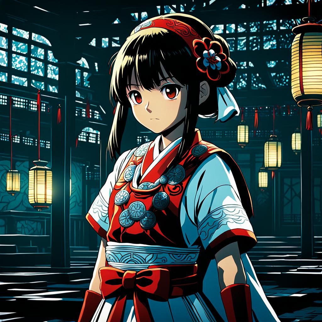 Lantern Festival Shrine Maiden