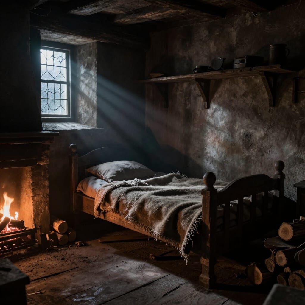 Winterfell Servant's Bedchamber in Moody, Atmospheric Style