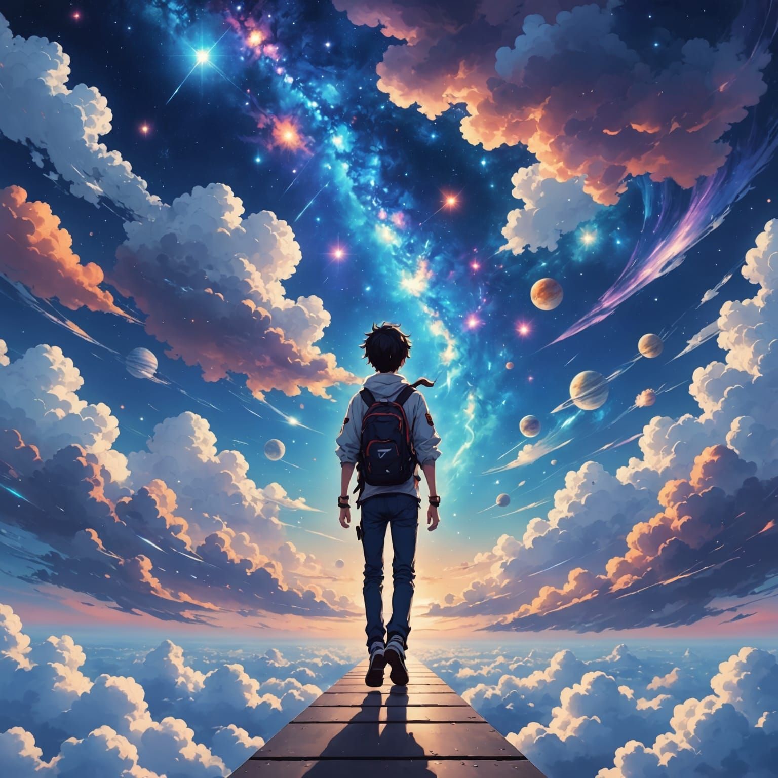 Anime Traveler Embarks on Cosmic Journey