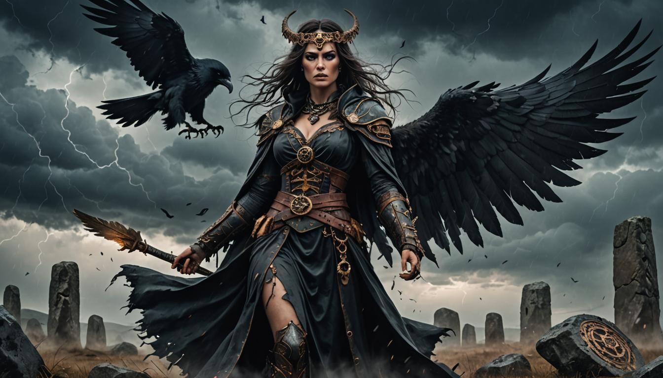 The Morrigan: Goddess of War in Steampunk Dark Fantasy