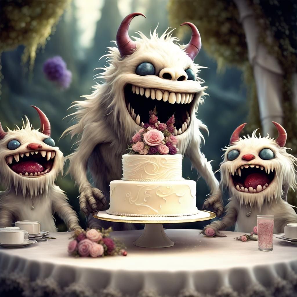 Furry Monster Wedding Cake: Fantasycore Photography
