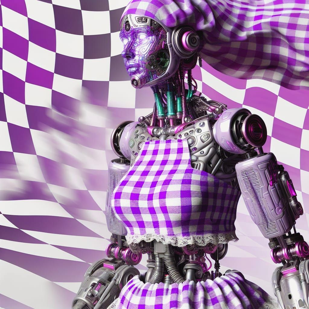 Lilac Gingham Pattern Cyborg v2