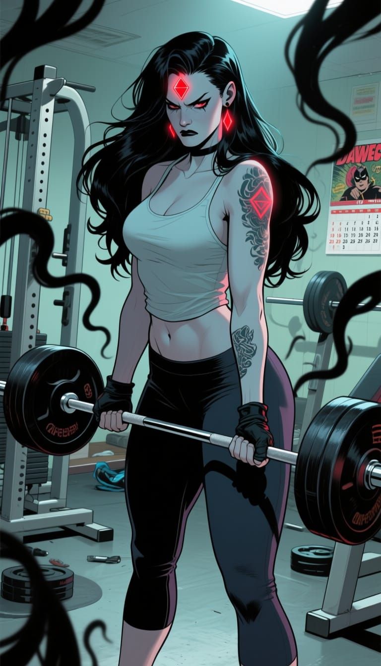 Raven's Gym Fail: A Comedic Pin-Up