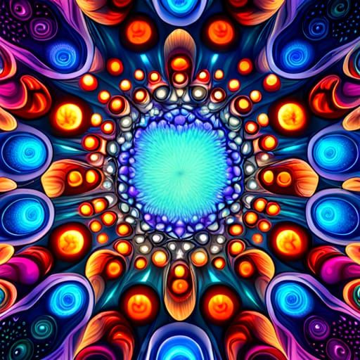 Sparkling Fractal Bubbles with Symmetrical Magic