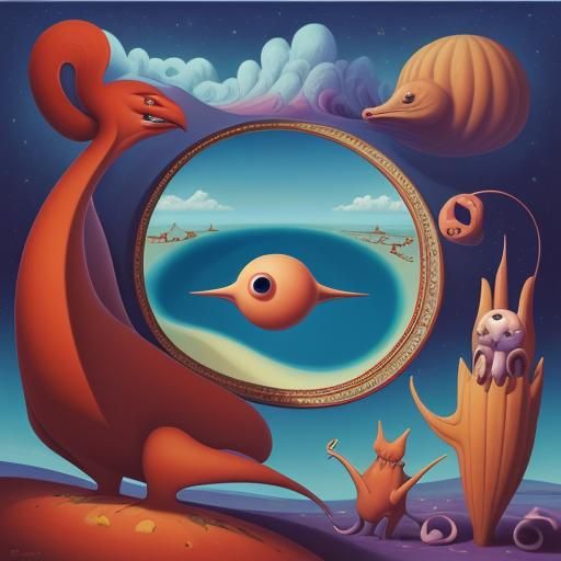Surreal Animals in a Modern Surrealist Style