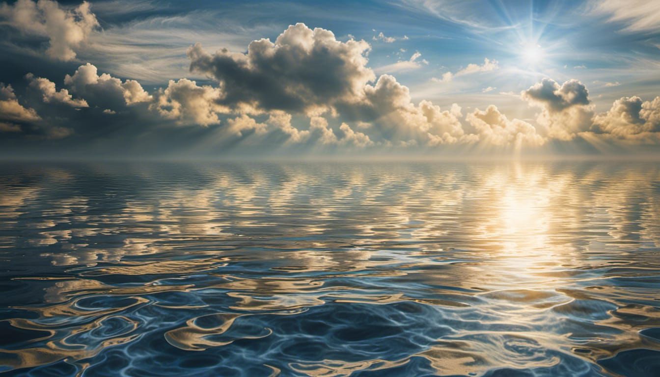 Gradients of Blue Sky Over a Vibrant Bay